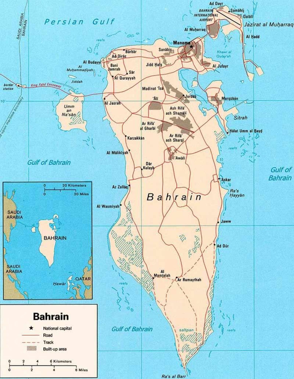Бахрейн пътищата на картата
