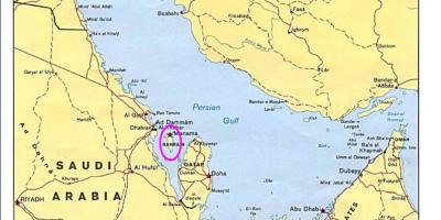 Карта на остров Бахрейн 